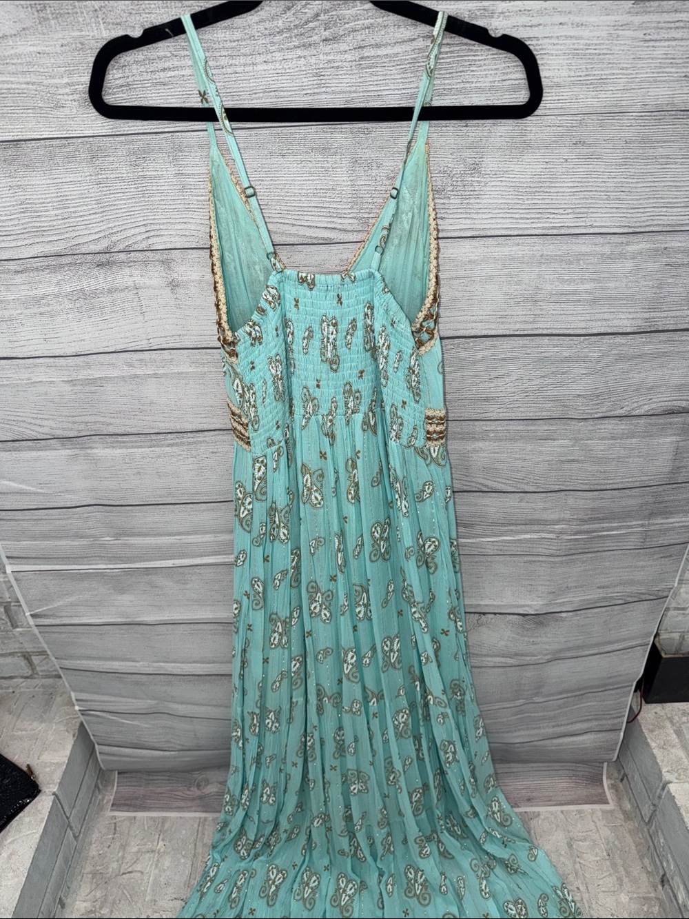 Sky Blue Embroidered Maxi Dress - Unbranded - Picture 3 of 8